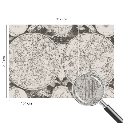 Papel mural con patrón decorativo con diseño de mapa estelar