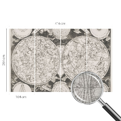Papel mural con patrón decorativo con diseño de mapa estelar