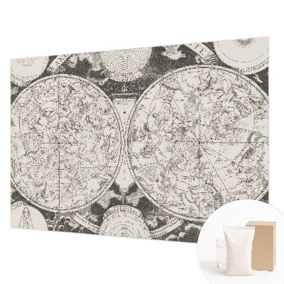 Papel mural con patrón decorativo con diseño de mapa estelar