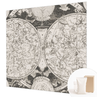 Papel mural con patrón decorativo con diseño de mapa estelar