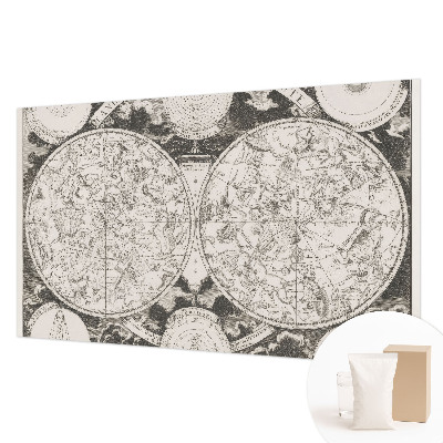 Papel mural con patrón decorativo con diseño de mapa estelar
