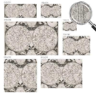 Papel mural con patrón decorativo con diseño de mapa estelar