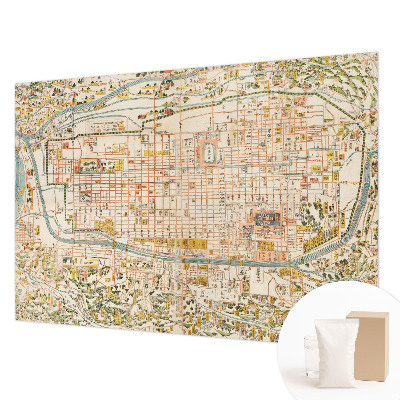 Mural de pared con estampado hermoso con diseño de mapa antiguo