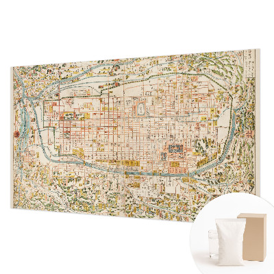 Mural de pared con estampado hermoso con diseño de mapa antiguo
