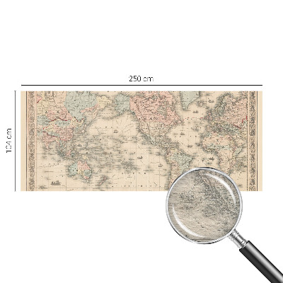 Mural decorativo con diseño de mapa histórico