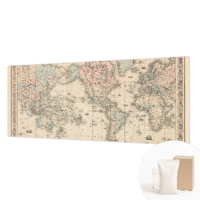 Mural decorativo con diseño de mapa histórico