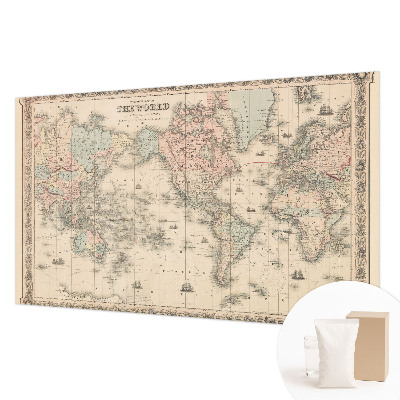 Mural decorativo con diseño de mapa histórico