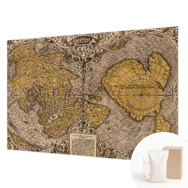 Fotomural decorativo para cabecero de cama con un diseño de cartografía histórica