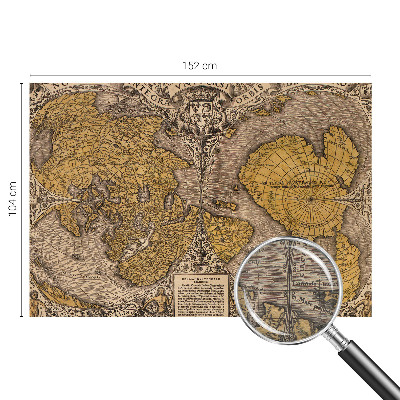 Fotomural decorativo para cabecero de cama con un diseño de cartografía histórica