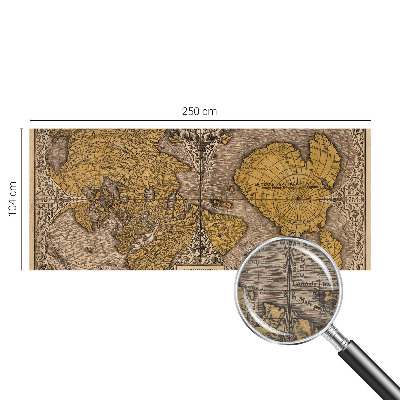 Fotomural decorativo para cabecero de cama con un diseño de cartografía histórica