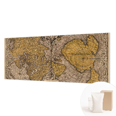 Fotomural decorativo para cabecero de cama con un diseño de cartografía histórica