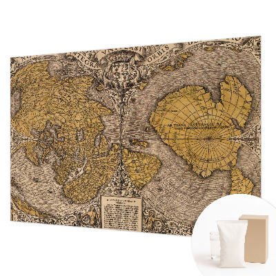 Fotomural decorativo para cabecero de cama con un diseño de cartografía histórica
