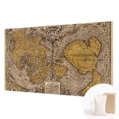 Fotomural decorativo para cabecero de cama con un diseño de cartografía histórica