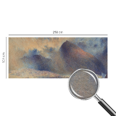 Papel mural texturado decorativo con motivo de paisaje de montaña