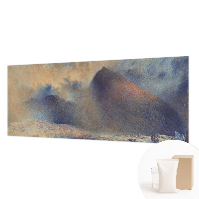 Papel mural texturado decorativo con motivo de paisaje de montaña