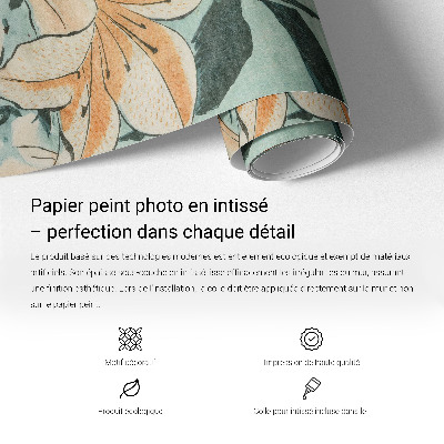 Mural de pared con estampado hermoso con un diseño de hongos botánicos