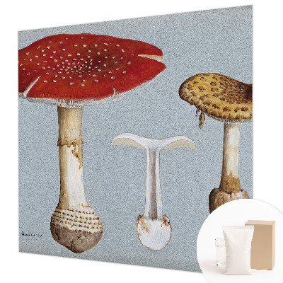 Fotomural decorativo para cabecero de cama con grabados de setas