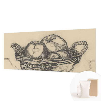 Papel mural con patrón decorativo con diseño de cesta de frutas