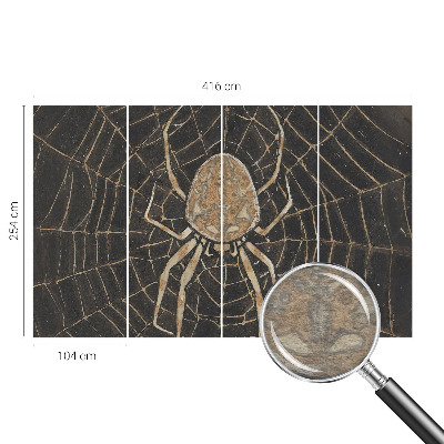 Papel mural texturado decorativo con diseño de telaraña