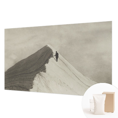 Mural decorativo con diseño de escalador solitario