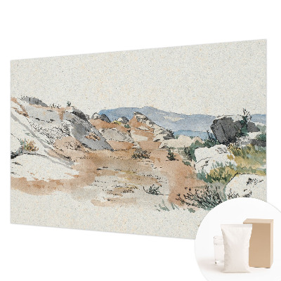 Fotomural decorativo para cabecero de cama con un paisaje rocoso