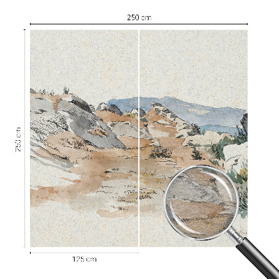 Fotomural decorativo para cabecero de cama con un paisaje rocoso