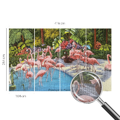 Mural decorativo con una escena exótica