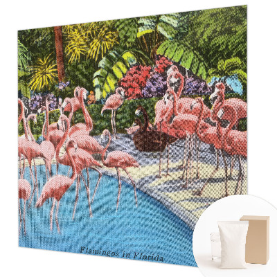 Mural decorativo con una escena exótica