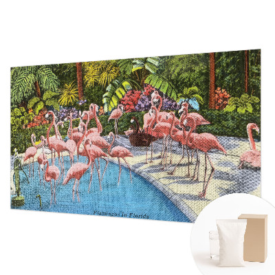 Mural decorativo con una escena exótica