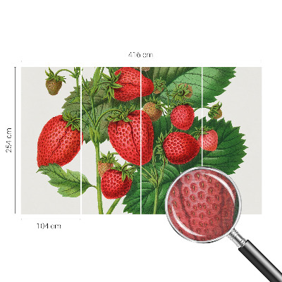 Papel mural con patrón decorativo con motivo de frutas de verano