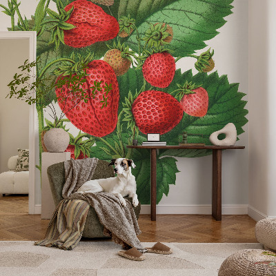 Papel mural con patrón decorativo con motivo de frutas de verano