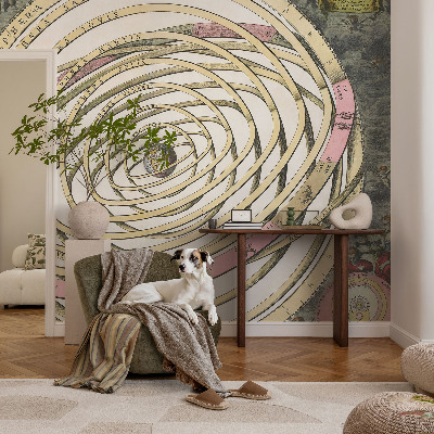 Papel mural texturado decorativo con diseño 'Espiral Cósmica'