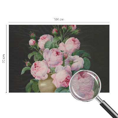 Fotomural decorativo para cabecero de cama con motivos florales que aportan elegancia