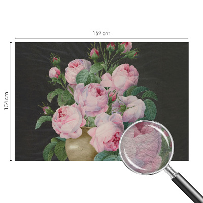 Fotomural decorativo para cabecero de cama con motivos florales que aportan elegancia