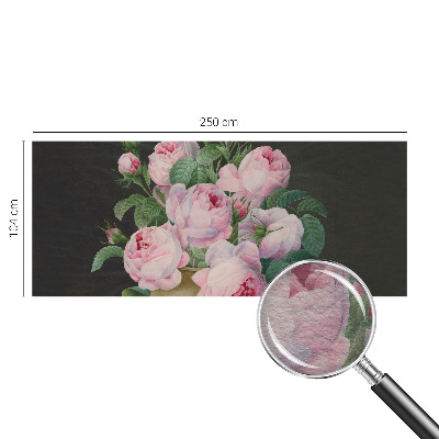 Fotomural decorativo para cabecero de cama con motivos florales que aportan elegancia