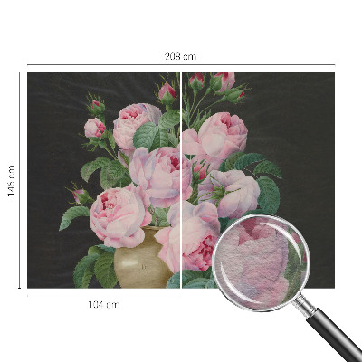Fotomural decorativo para cabecero de cama con motivos florales que aportan elegancia