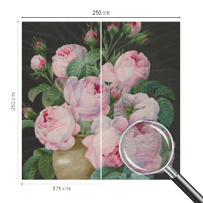 Fotomural decorativo para cabecero de cama con motivos florales que aportan elegancia