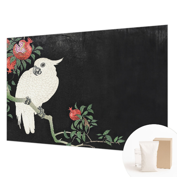 Mural de pared con estampado hermoso con diseño de loro granado