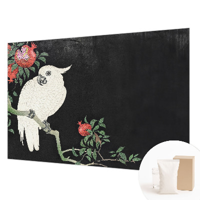 Mural de pared con estampado hermoso con diseño de loro granado