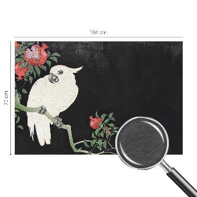 Mural de pared con estampado hermoso con diseño de loro granado