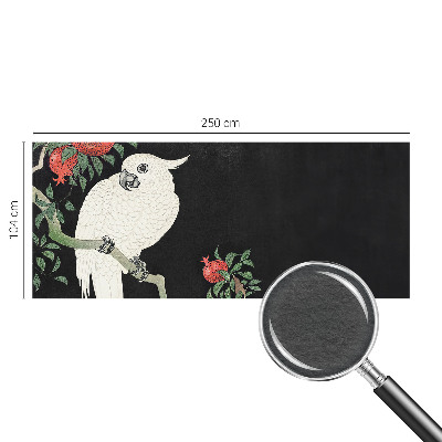 Mural de pared con estampado hermoso con diseño de loro granado