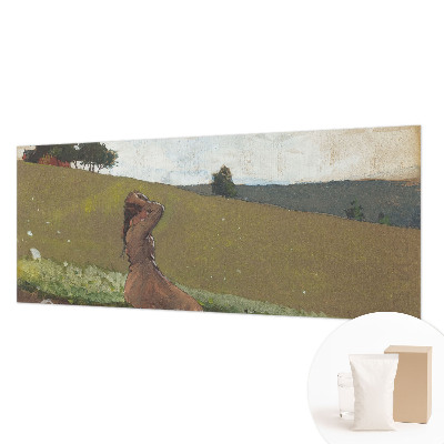 Papel mural con patrón decorativo con una escena tranquila como motivo
