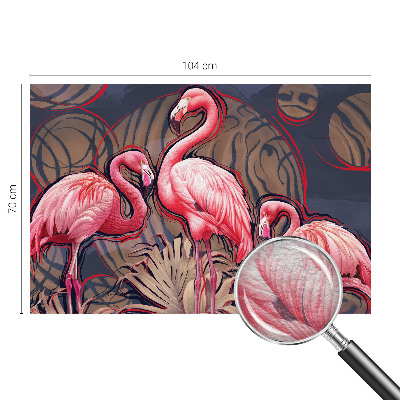 Papel mural texturado decorativo con diseño de flamencos rosas