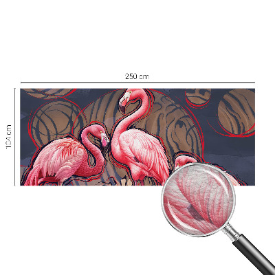 Papel mural texturado decorativo con diseño de flamencos rosas