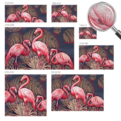 Papel mural texturado decorativo con diseño de flamencos rosas