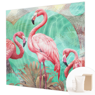 Mural de pared con estampado hermoso con diseño de aves exóticas