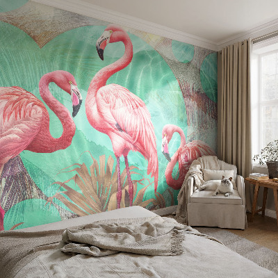 Mural de pared con estampado hermoso con diseño de aves exóticas