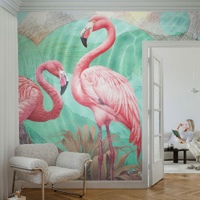 Mural de pared con estampado hermoso con diseño de aves exóticas