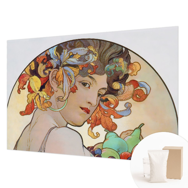 Mural decorativo con diseño Art Nouveau colorido