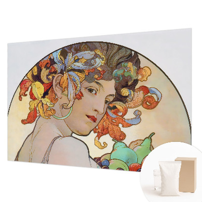 Mural decorativo con diseño Art Nouveau colorido